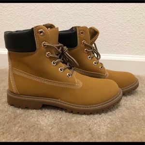 Faux Nubuck Lace-up Boots